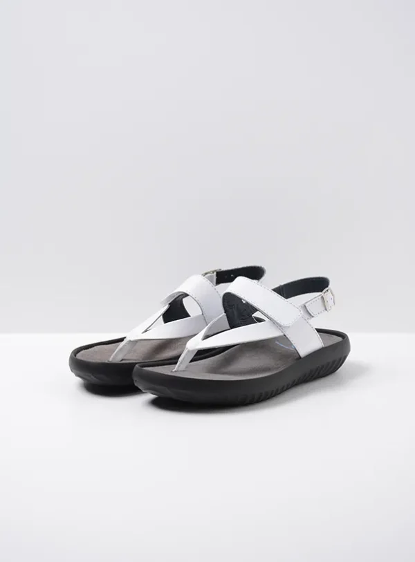 Wolky Cebu - wit leer Sandalen voor dames