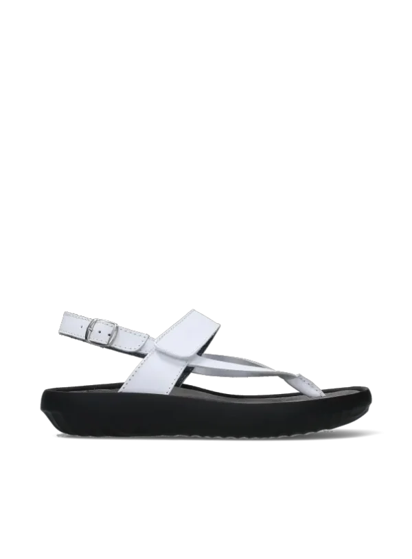 Wolky Cebu - wit leer Sandalen voor dames