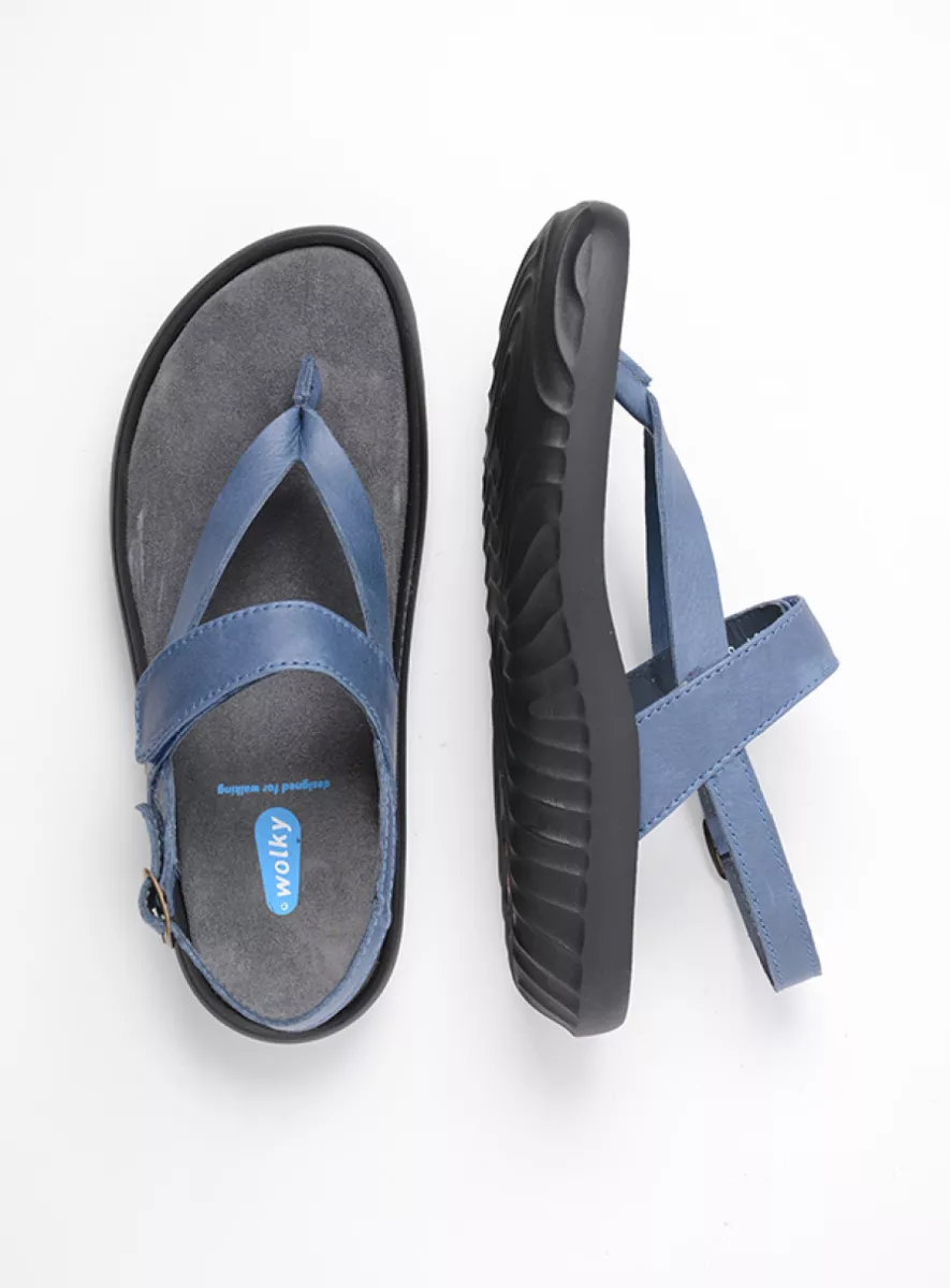 Wolky Sandalen 00882 Cebu 31840 jeansblauw leer