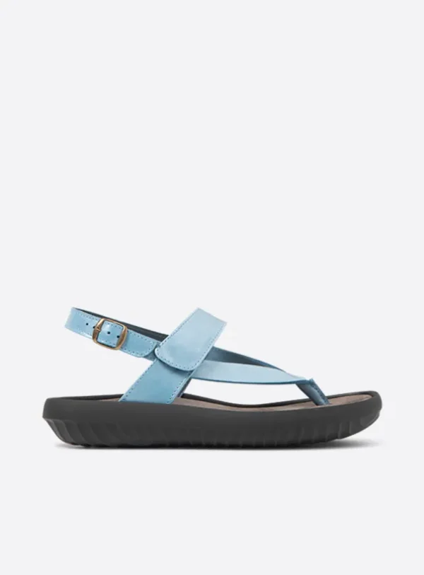 Wolky Cebu - oceaanblauw leer Sandalen voor dames