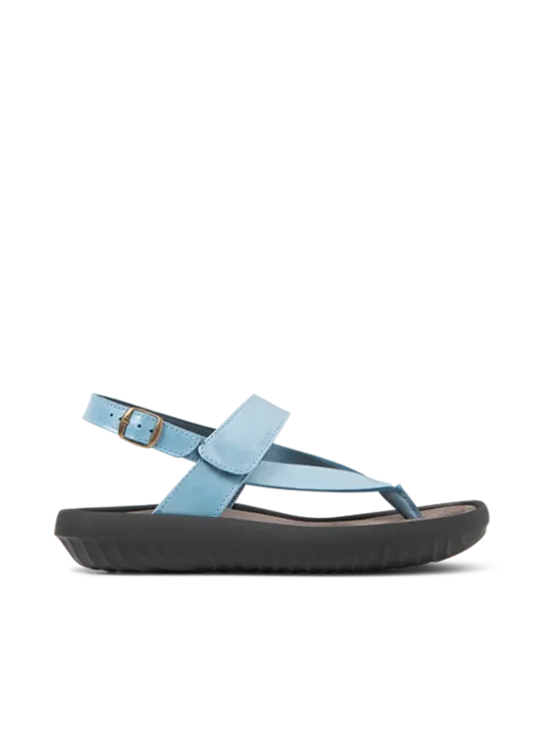 Wolky Cebu - oceaanblauw leer Sandalen voor dames