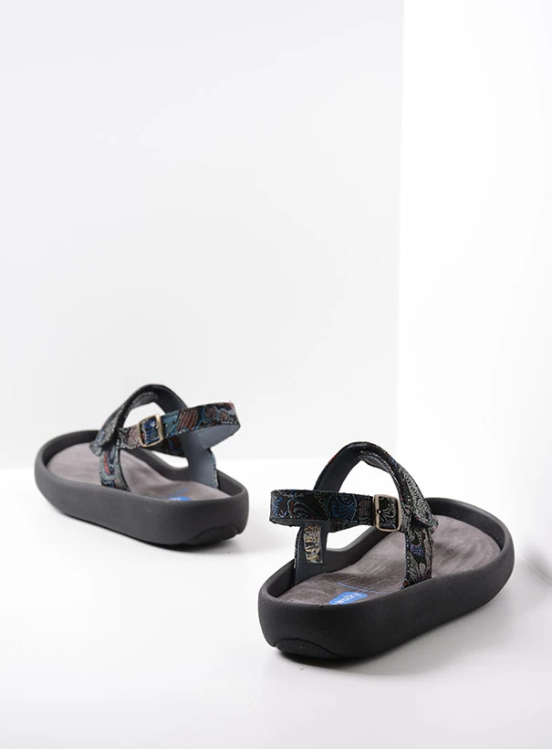 wolky sandalen 00882 cebu 68080 zwart blauw suede back