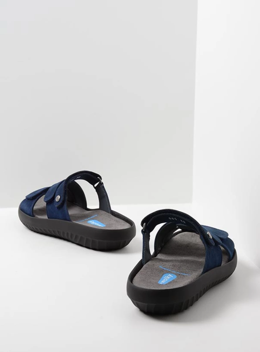 wolky slippers 00885 sense 11820 blauw nubuck back