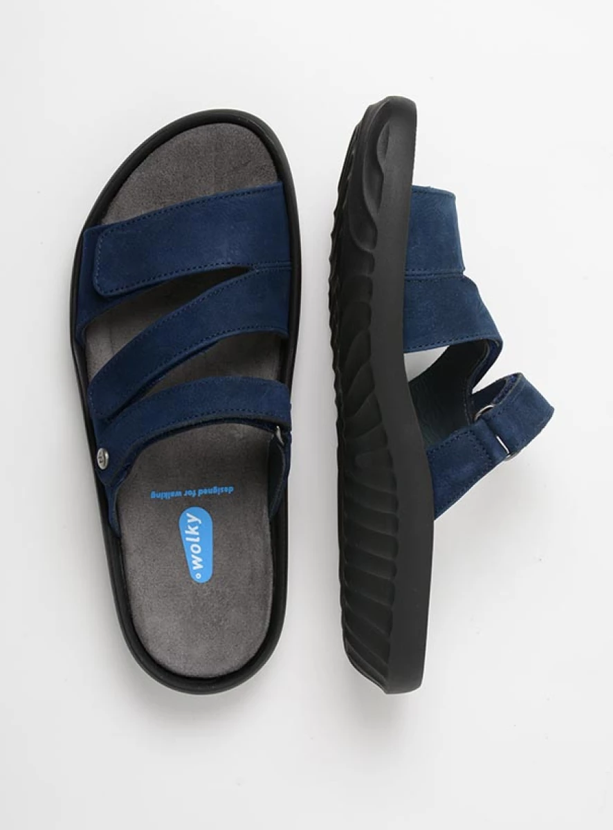 wolky slippers 00885 sense 11820 blauw nubuck top