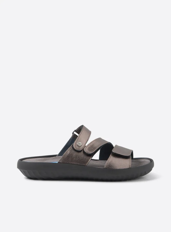 Wolky Sense - brons metallic leer Slippers voor dames