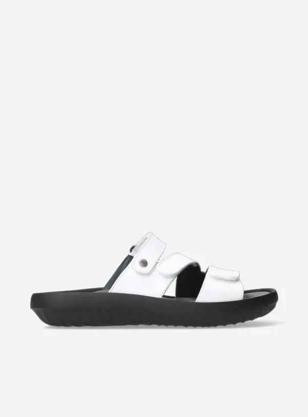 Wolky Sense - wit leer Slippers voor dames