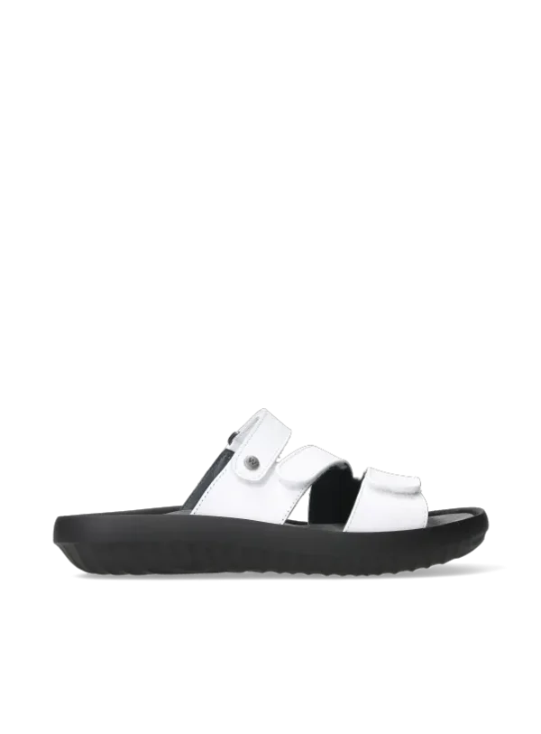 Wolky Sense - wit leer Slippers voor dames