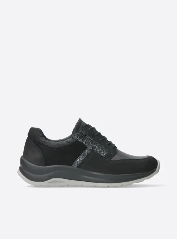 Wolky Comrie - zwart combi leer Backbone voor dames