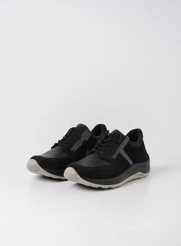 Wolky Comrie - zwart combi leer Backbone voor dames