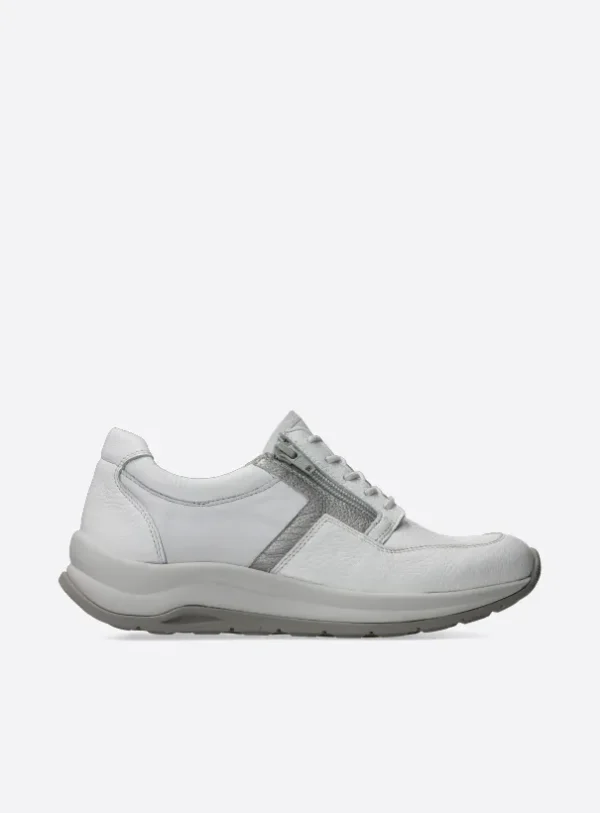 Wolky Comrie - wit/zilver combi leer Veterschoenen voor dames