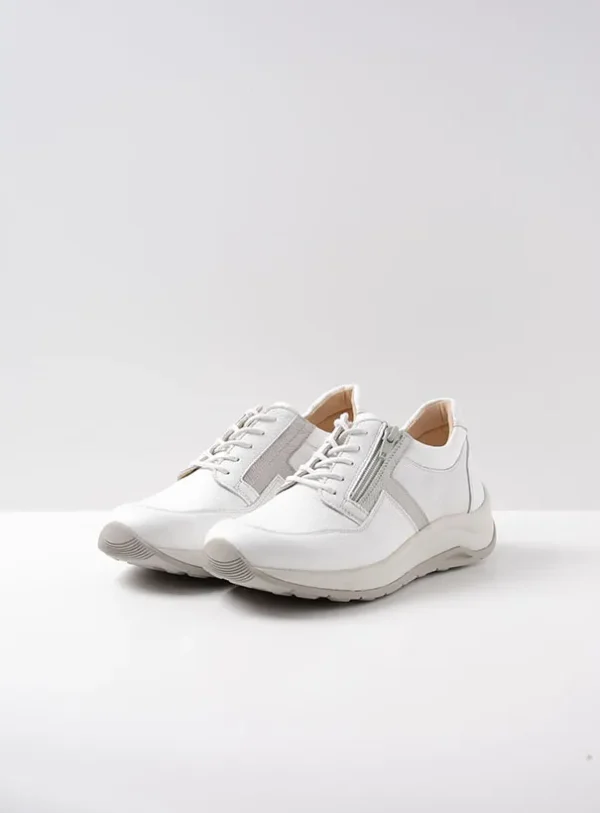 Wolky Comrie - wit/zilver combi leer Veterschoenen voor dames