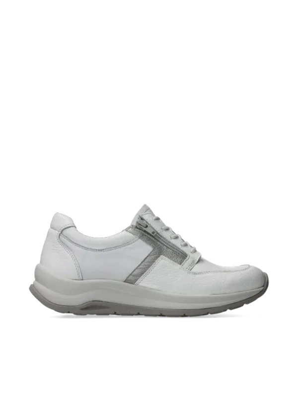 Wolky Comrie - wit/zilver combi leer Veterschoenen voor dames