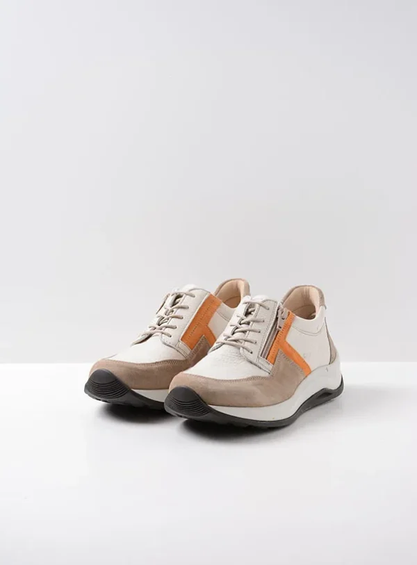 Wolky Comrie - beige/safari combi leer Veterschoenen voor dames