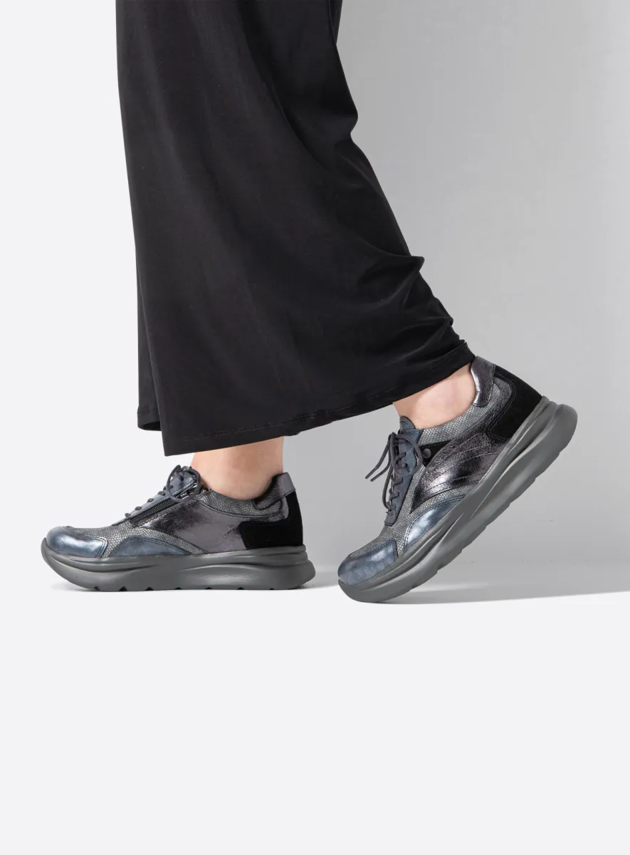 Wolky Sneakers 00990 Nova S2F 90210 antraciet combi leer