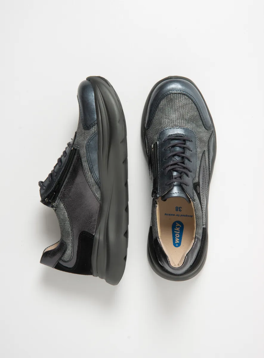 Wolky Sneakers 00990 Nova S2F 90210 antraciet combi leer