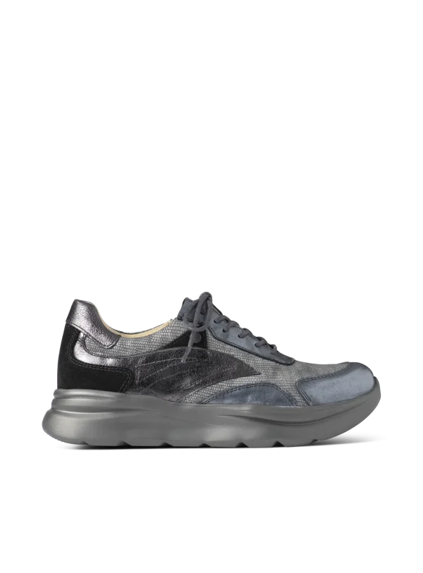 Wolky Nova S2F - antraciet combi leer Sneakers voor dames