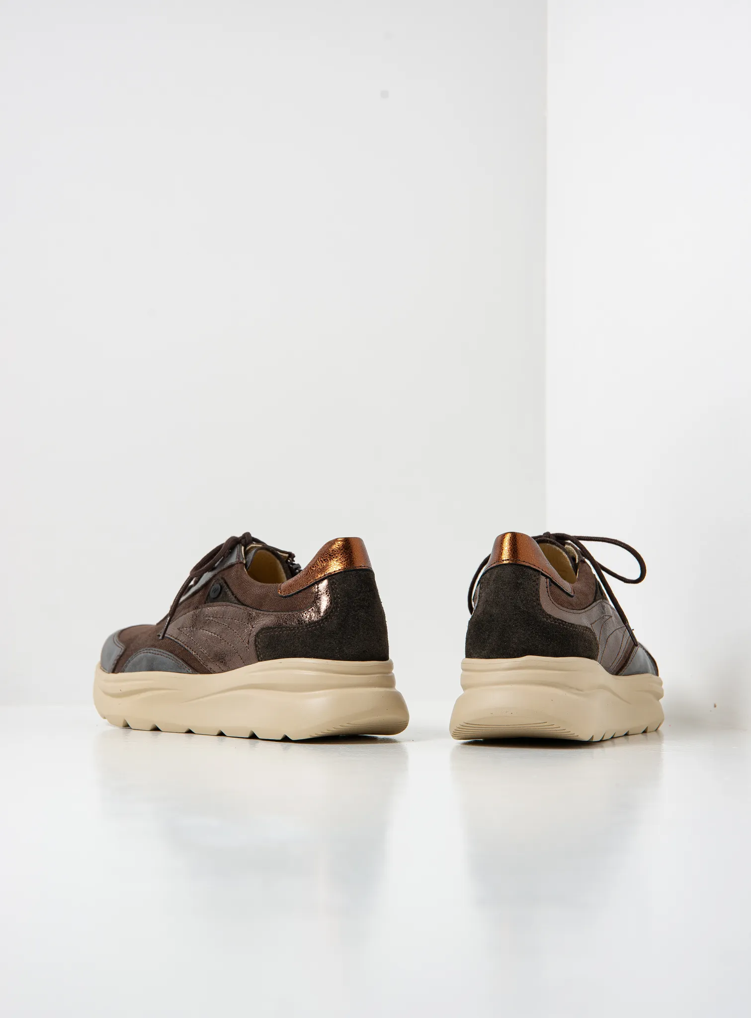 Wolky Sneakers 00990 Nova S2F 90300 bruin combi leer