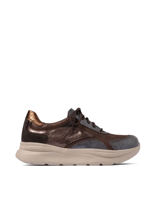 Wolky Nova S2F - bruin combi leer Sneakers voor dames