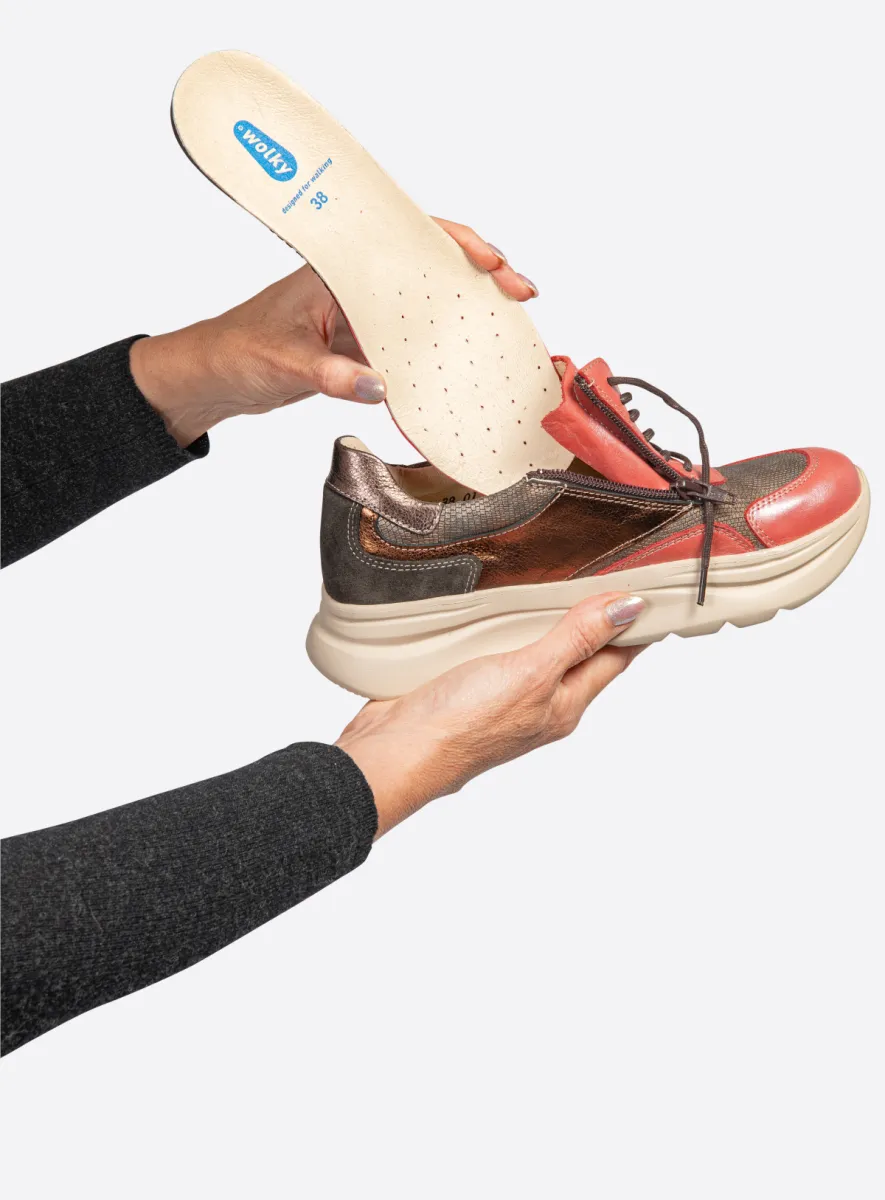 Wolky Sneakers 00990 Nova S2F 90514 lavarood combi leer