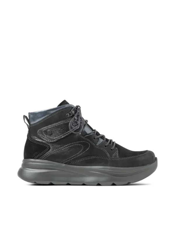 Wolky Apex - zwart combi leer Hoge veterschoenen voor dames