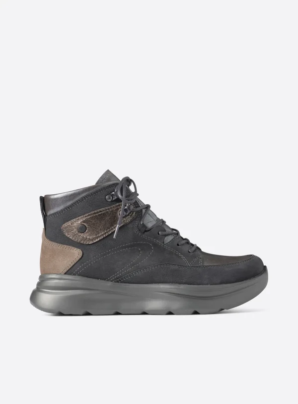 Wolky Apex - grijs combi leer Breedtemaat H+ voor dames