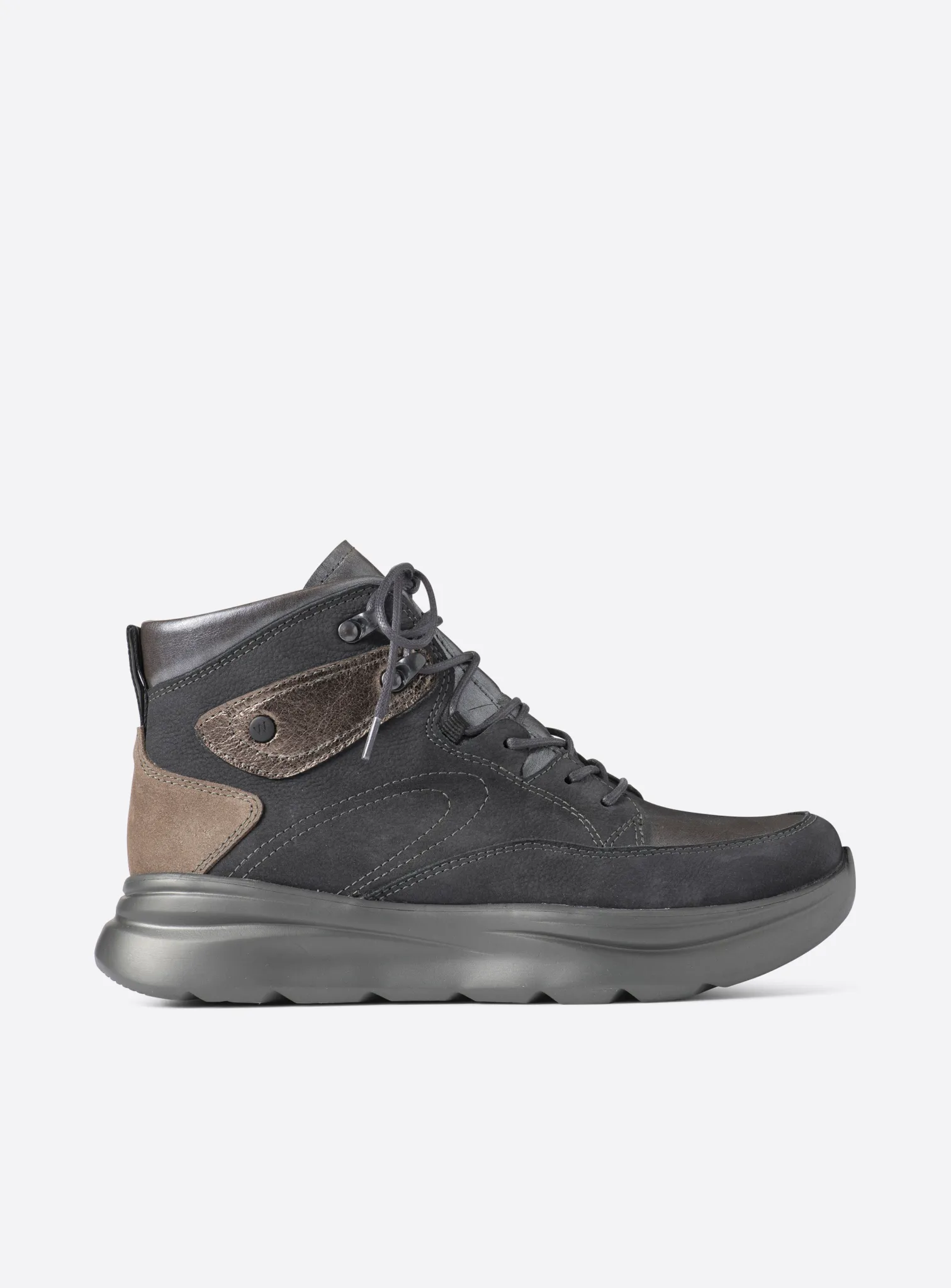 Wolky Apex - grijs combi leer Breedtemaat H+ voor dames