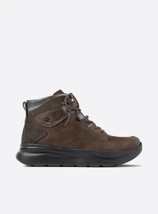 Wolky Apex - bruin combi leer Hoge veterschoenen voor dames