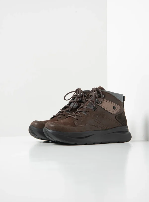 Wolky Apex - bruin combi leer Hoge veterschoenen voor dames