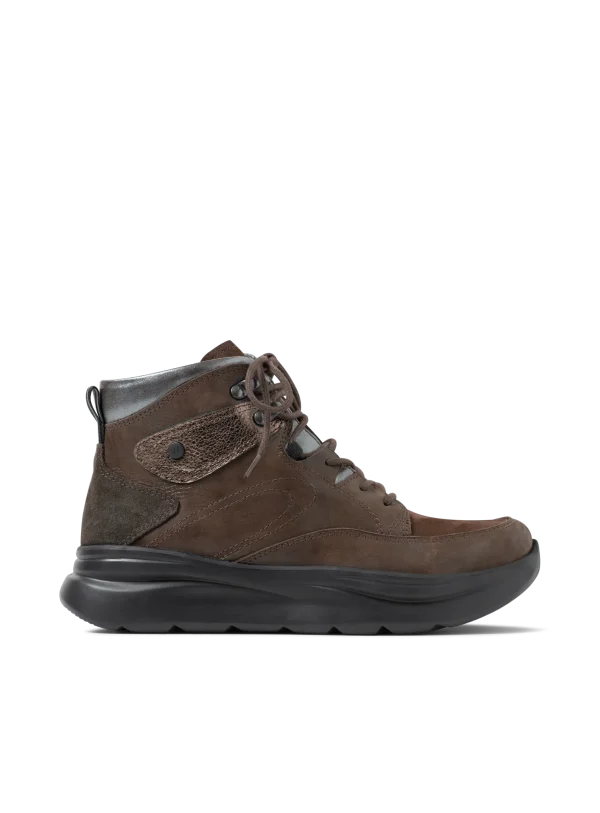 Wolky Apex - bruin combi leer Hoge veterschoenen voor dames