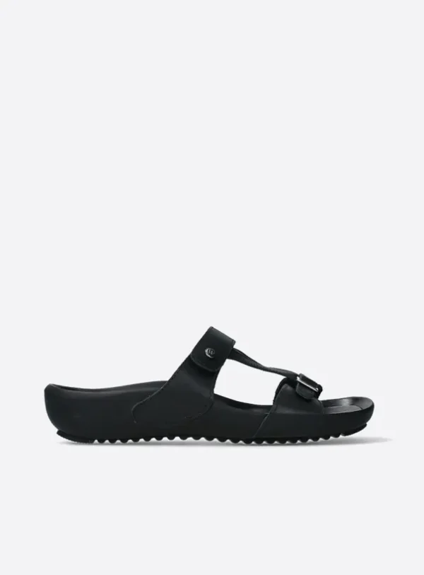 Wolky O'Connor - zwart leer Slippers voor dames