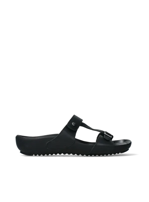 Wolky O'Connor - zwart leer Slippers voor dames