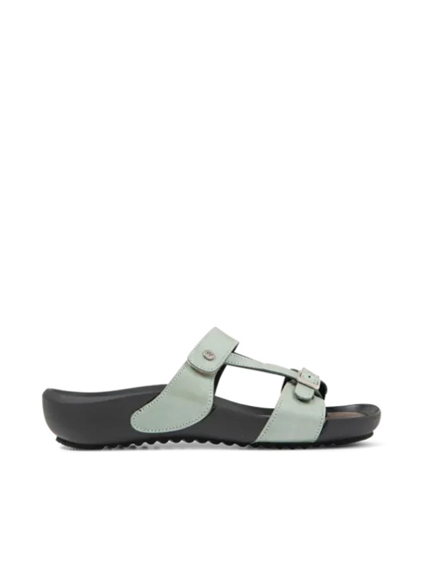 Wolky O'Connor - saliegroen leer Slippers voor dames