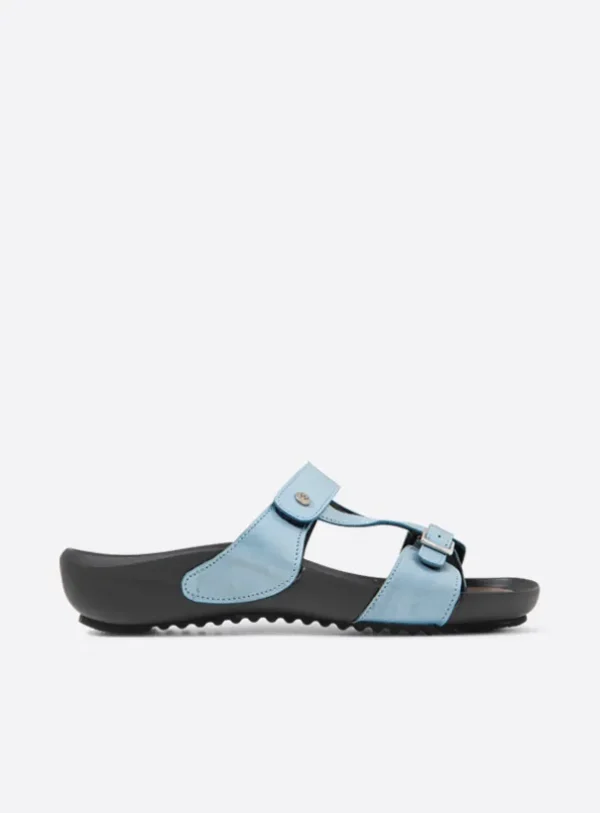 Wolky O'Connor - oceaanblauw leer Slippers voor dames