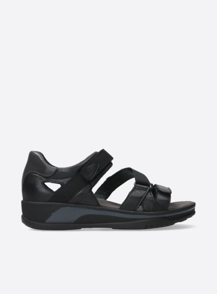 wolky sandalen 01055 desh 30000 zwart leer