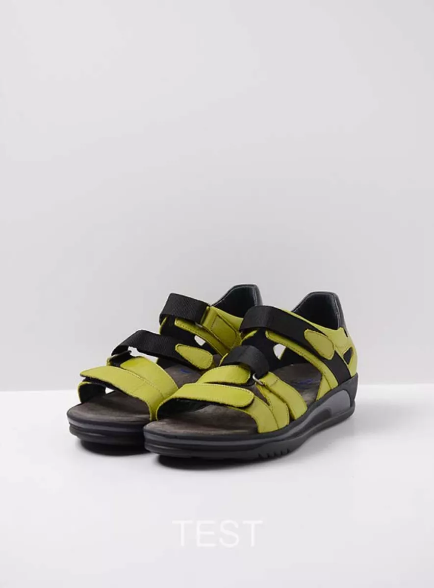 wolky sandalen 01055 desh 30710 olijfgroen leer