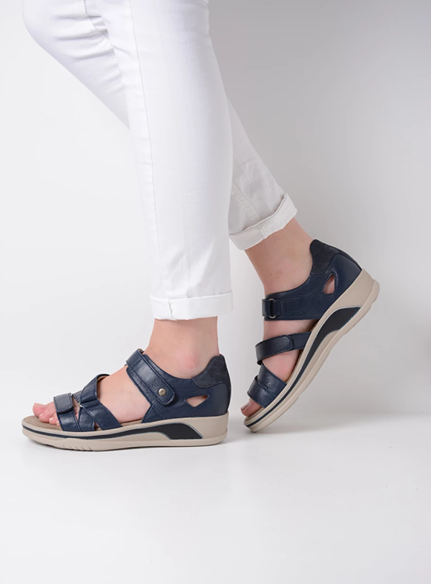 wolky sandalen 01055 desh 30870 blauw leer sfeer