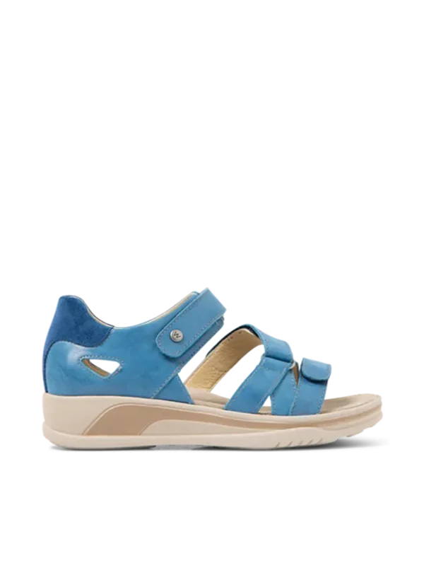 Wolky Desh - blauw effectleer Sandalen voor dames
