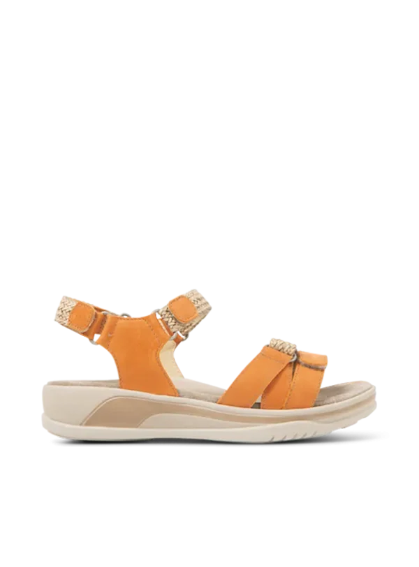 Wolky Acula - oranje nubuck Sandalen voor dames