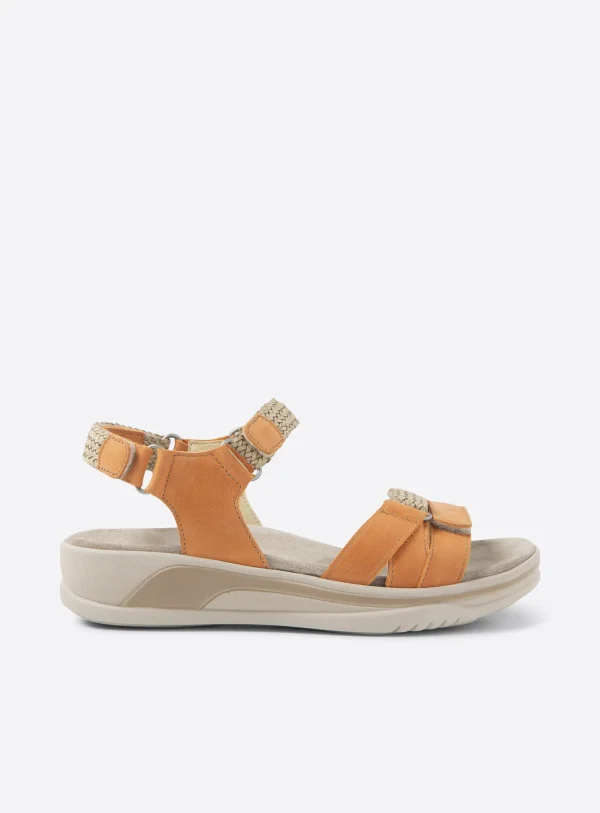 Wolky Acula - oranje nubuck Sandalen voor dames