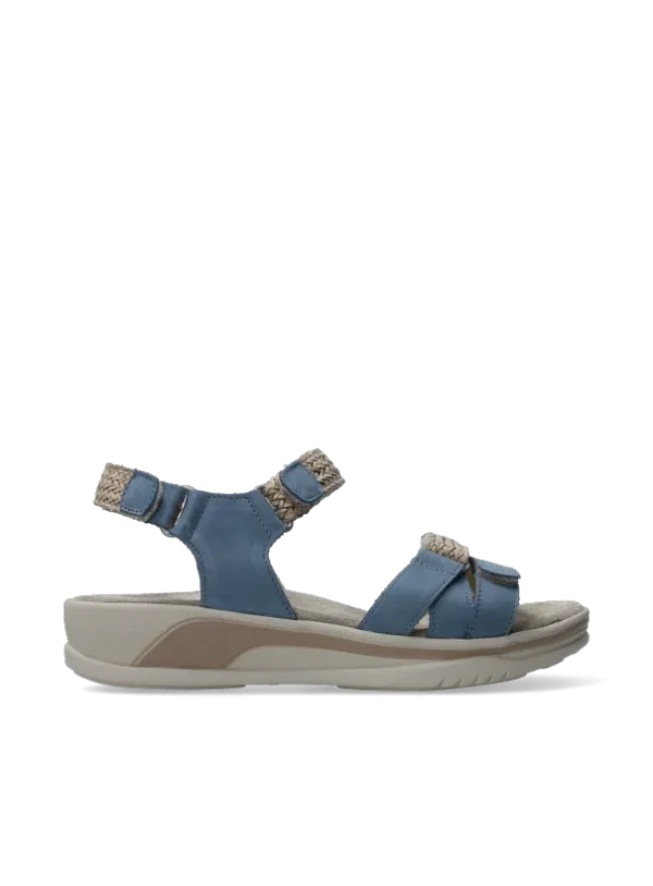 Wolky Acula - jeansblauw nubuck Sandalen voor dames