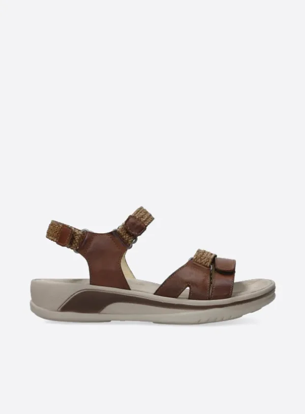 Wolky Acula - cognac leer Sandalen voor dames