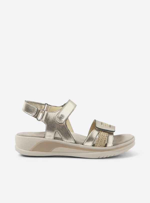 Wolky Fantom - goud metallic leer Sandalen voor dames