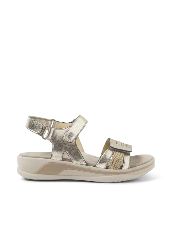 Wolky Fantom - goud metallic leer Sandalen voor dames