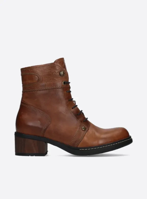 Wolky Red Deer WR - cognac leer Biker boots voor dames