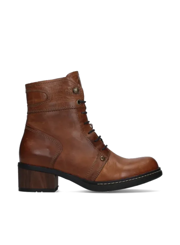 Wolky Red Deer WR - cognac leer Biker boots voor dames