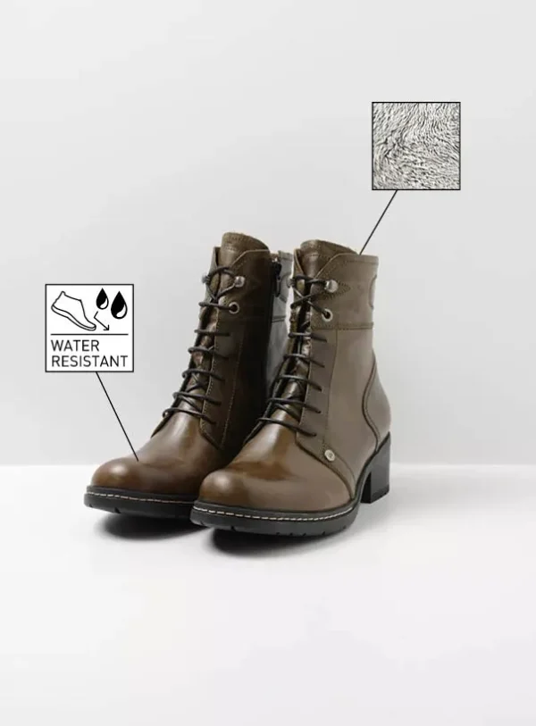 Wolky Red Deer WR - cactus leer Biker boots voor dames