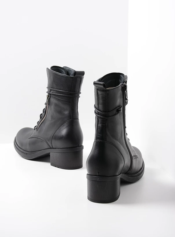wolky biker boots 01273 rimbley 37000 zwart leer back