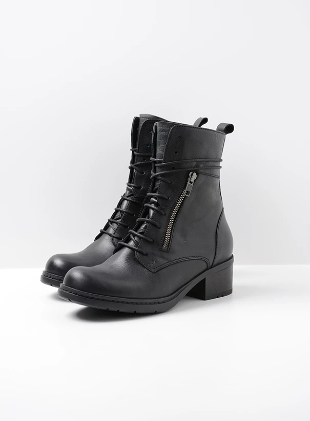 wolky biker boots 01273 rimbley 37000 zwart leer front