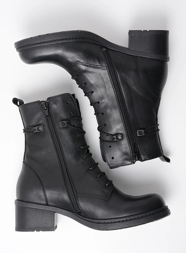 wolky biker boots 01273 rimbley 37000 zwart leer top