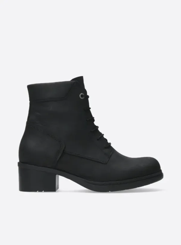 Wolky Edson - zwart nubuck Enkellaarsjes voor dames